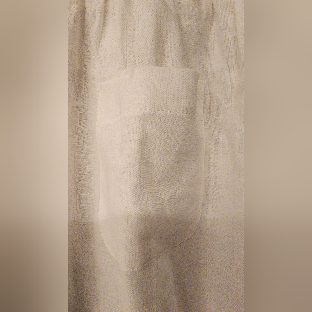 WET Monarch Ainseley High Waist Linen Blend Short Set In Gardenia White Size XS - Picture 6 of 10